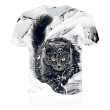 Load image into Gallery viewer, white cat  t shirt